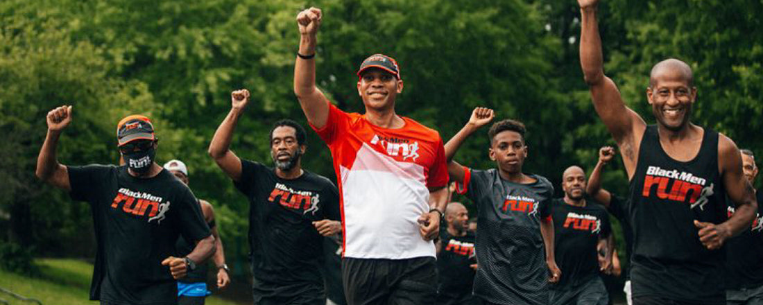 Black Men Run members on a group run 