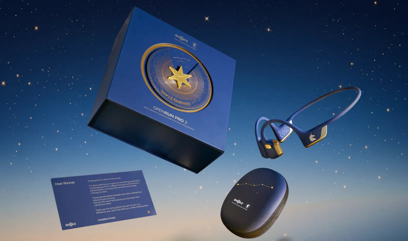 Shokz 2026 Boston Marathon  Co-branded OpenRun Pro 2 Bone Conduction Headphones for Sports