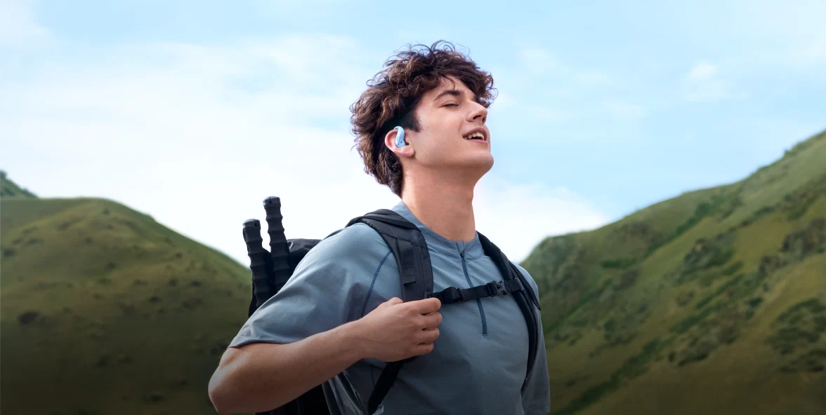 Shokz OpenFit Air 2 - Sleek. Streamlined. Pocket-sized.