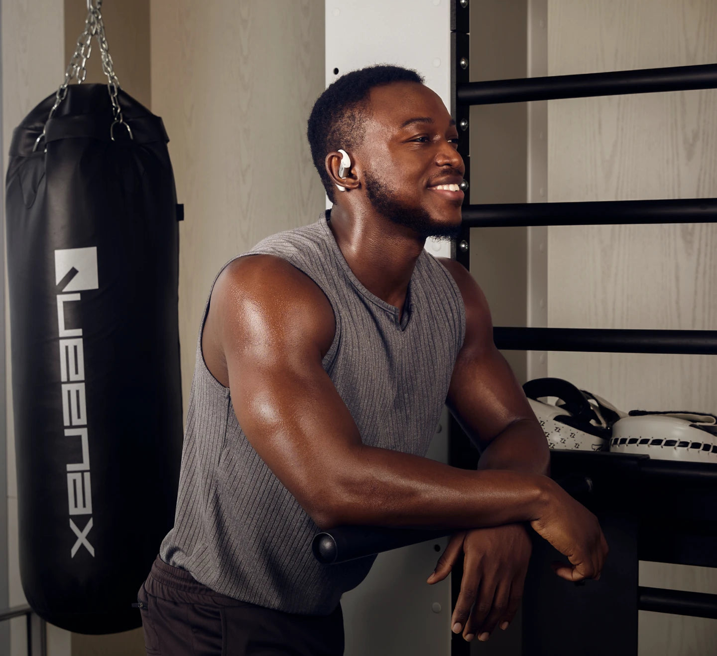 Athlete training with OpenFit Pro