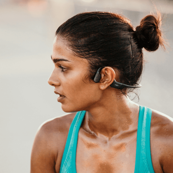 Shokz OpenRun Bone Conduction Workout Headphones Designed for Intensive Exercise